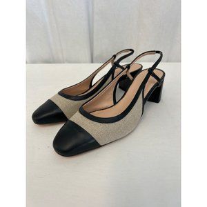 J. Crew Black and Cream Heels